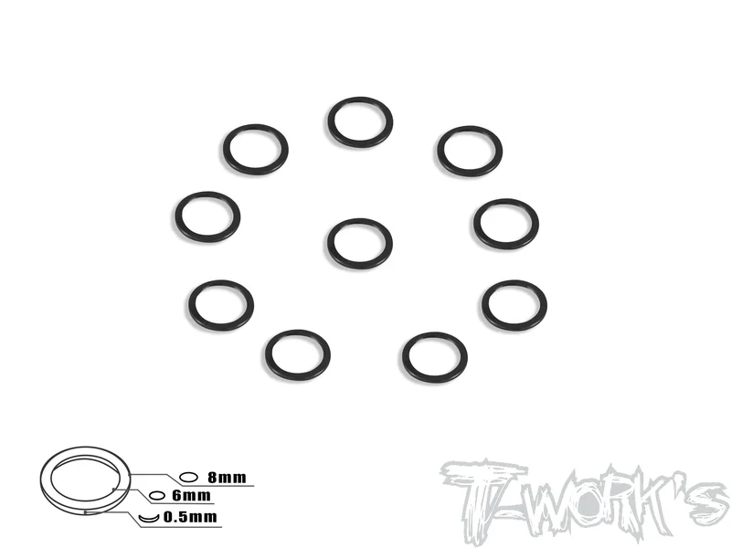 TA-047 Aluminum 6mm Bore Washer 0.5mm  10pcs. Tamiya Blue TA-047TB