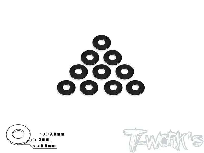 TA-052 Aluminum Shim 3X7.8X0.5mm 10pcs. Tamiya Blue TA-052TB