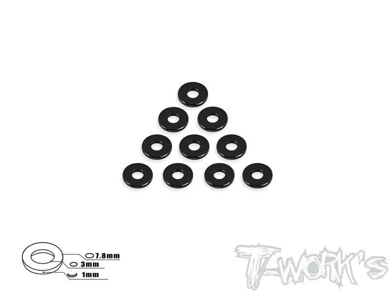 TA-054 Aluminum Shim 3X7.8X1mm 10pcs. Tamiya Blue TA-054TB