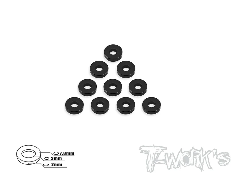 TA-055 Aluminum Shim 3X7.8X2mm 10pcs. Tamiya Blue TA-055TB