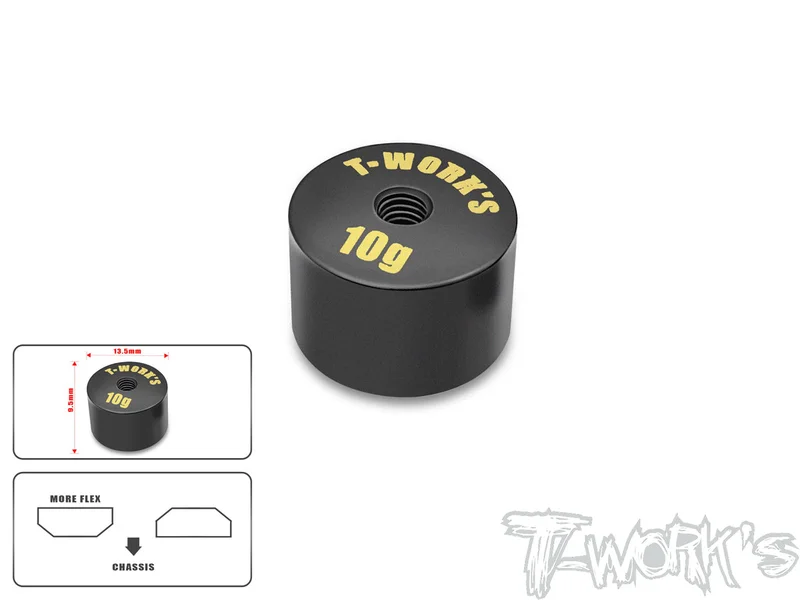 TA-067-M Anodized Precision Balancing Brass Weights 10g Ver.2 ( 13.5 x 9.5mm )