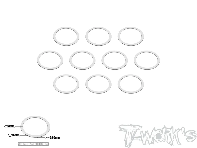 TA-096-13 13mm X 0.05mm Shim Washer 10pcs.