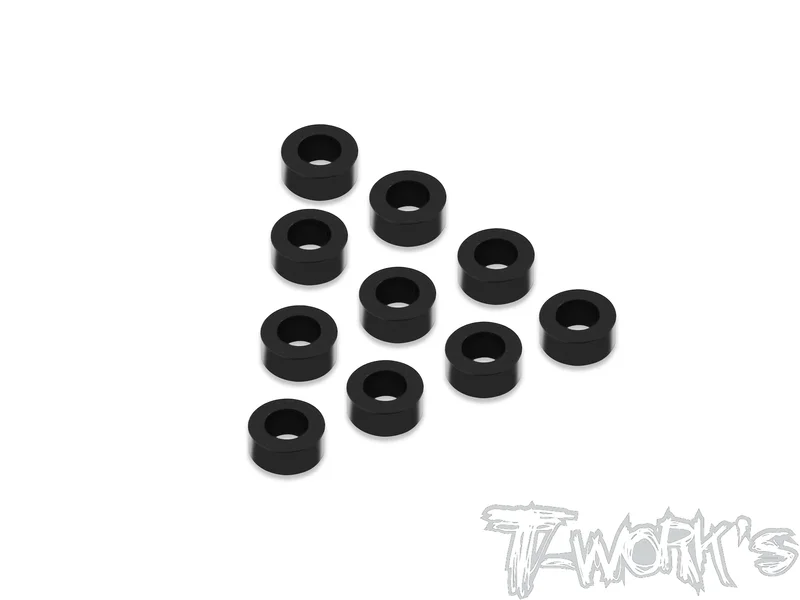 TA-103BK 7075-T6 3x2.5mm Bore Washer 10Pcs.( Black )