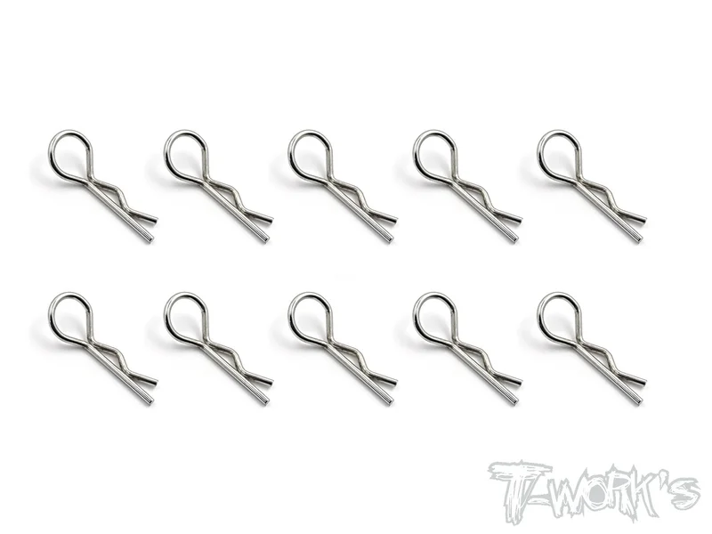 TA-121M Bent Body Clips M 10pcs. Silver