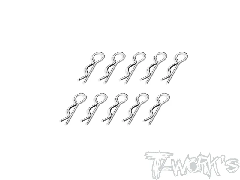 TA-121SS-SBent Body Clips SS ( Silver ) 10pcs. Silver