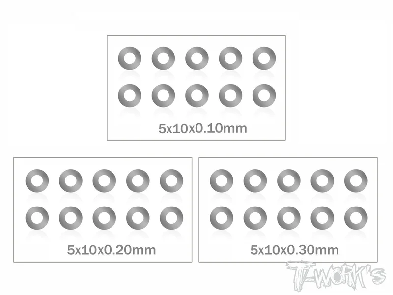 TA-124 5 x 10 Stainless Steel Shim Washer ( 0.1, 0.2, 0.3mm )
