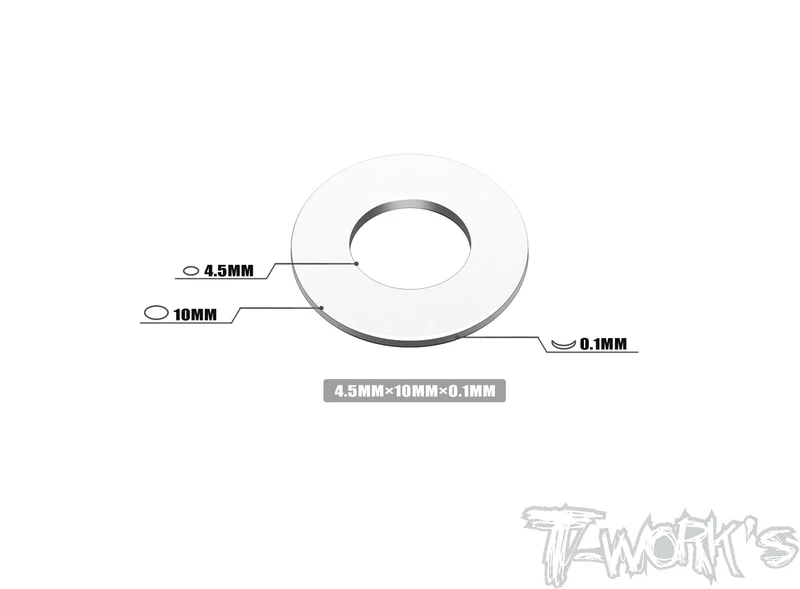 TA-130 4.5 x 10 x 0.1/0.5mm Stainless Steel Shim Washer ( 10pcs. )