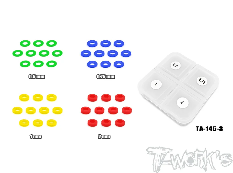 TA-145-3 POM 3mm Bore Washer Set 0.5,1,1.52mm Each 10pcs.