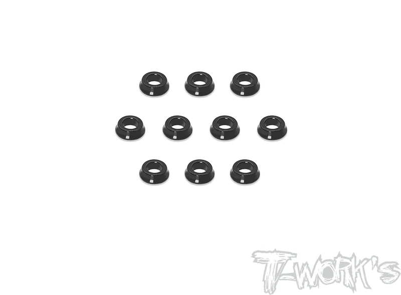 TA-149-BK Aluminum 3mm Bore Conical Washer ( Black ) 10pcs.