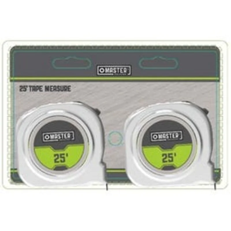 Tape Measure, Nylon Coated Blade, Stud Markers, 1-In. x 25-Ft., 2-Pk