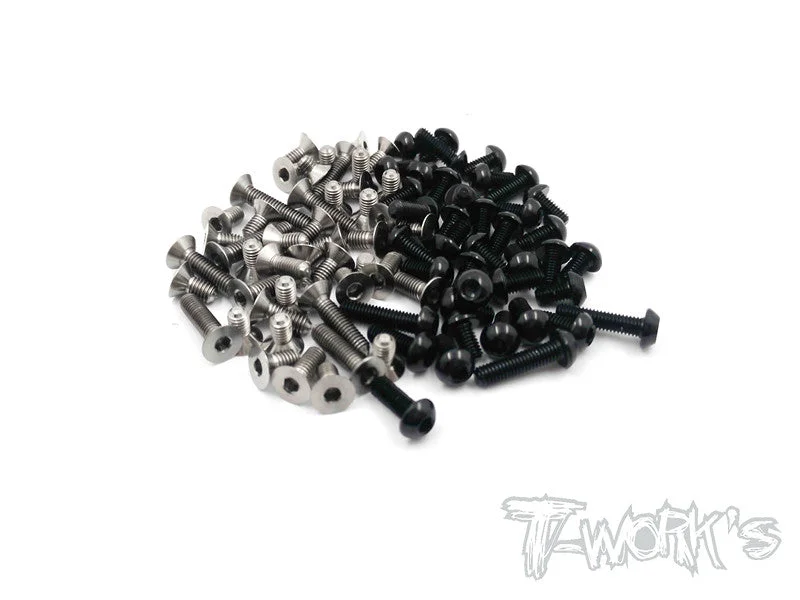 TASS-MTC1 64 Titanium &7075-T6 Black Screw set 106pcs.(For Mugen MTC1)