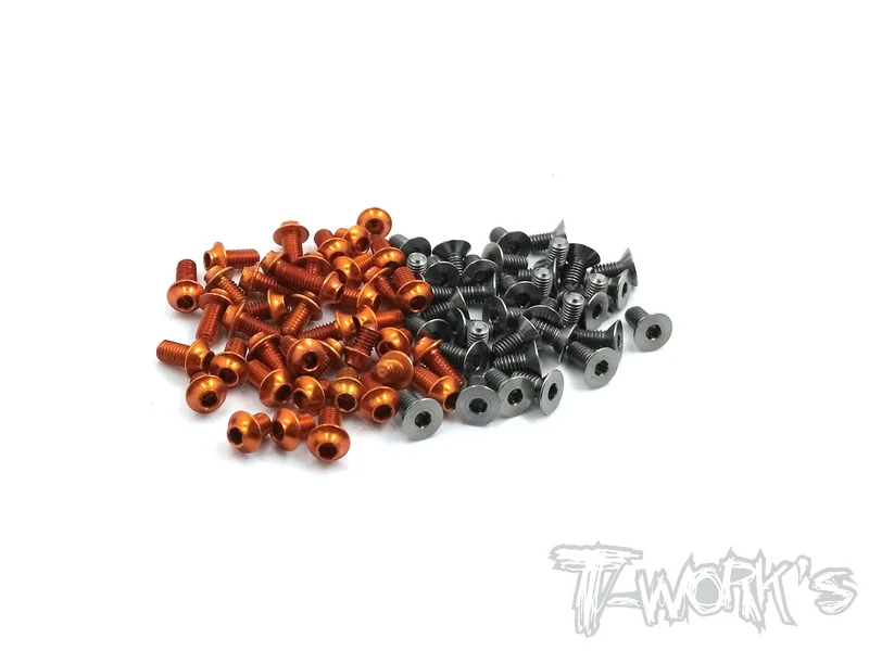 TASSU-Pro5 64 Titanium &7075-T6(UFO Head) Orange Screw set 119pcs.( For HPI Pro5)