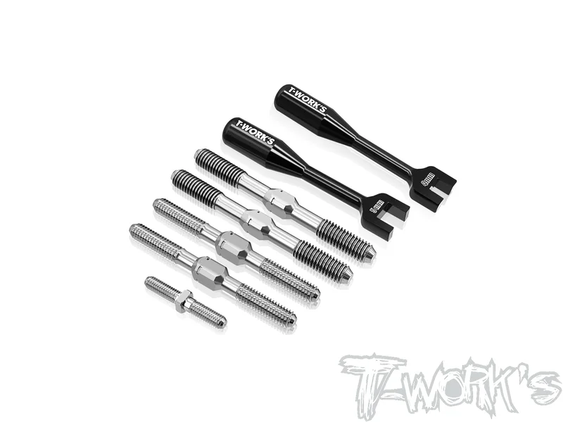 TB-327  64 Titanium Turnbuckle Set ( For Xray XB8E'24/XB8E'25/XB8E'26 )
