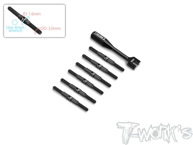 TBB-14B 64 Titanium Turnbuckle Set( For Team Associated Reflex 14B )