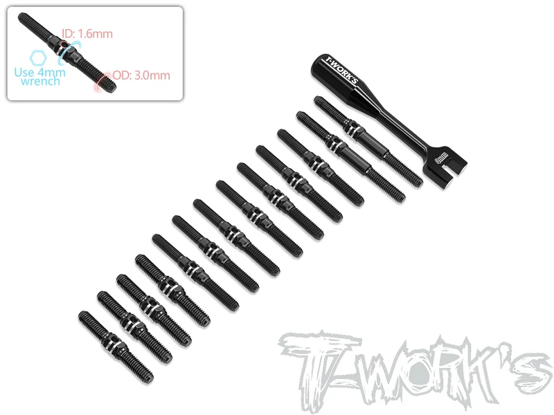 TBB-A1025 64 Titanium Black Coating Turnbuckle Set ( For ARC A10 25 )