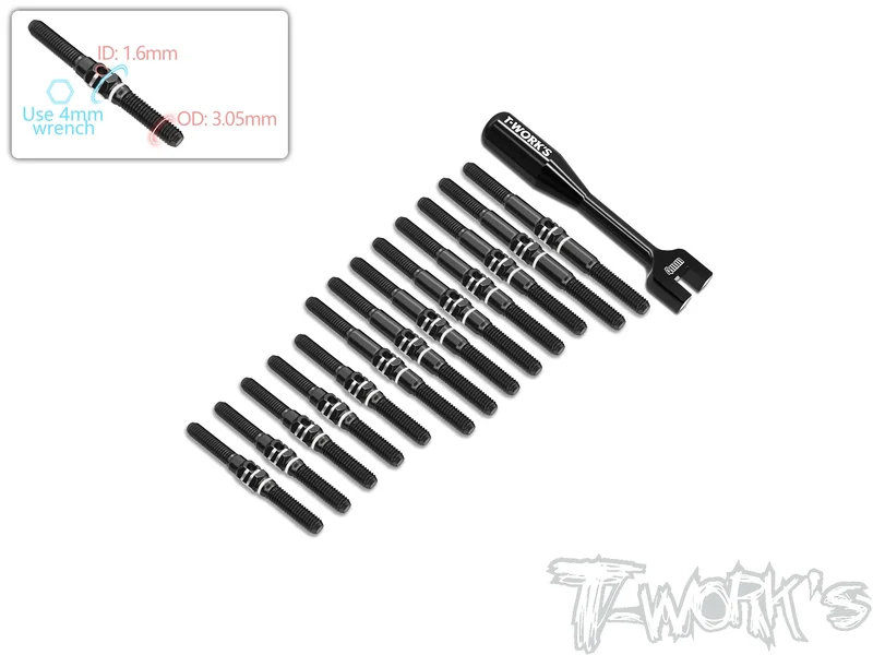 TBB-A800FXR 64 Titanium Black Coating Turnbuckle Set ( For Awesomatix A800FXR )