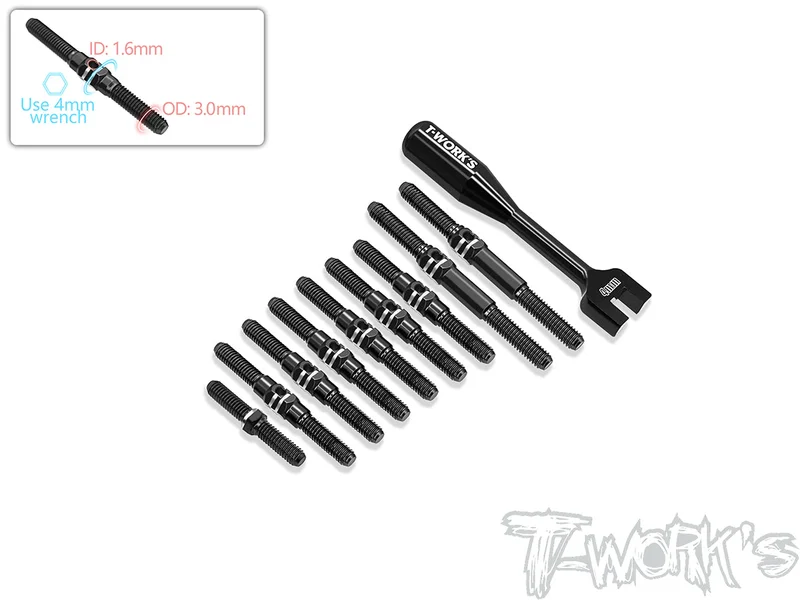 TBB-BD12 64 Titanium Black Coating Turnbuckle Set ( For Yokomo BD11/ BD12 )