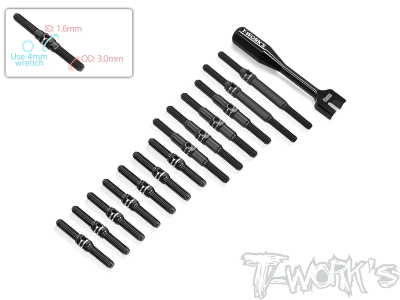 TBB-FT9 64 Titanium Black Coating Turnbuckle Set( For Schumacher FT9 )