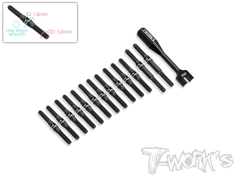 TBB-MTC364 Titanium Black Coating Turnbuckle Set( For Mugen MTC3 )