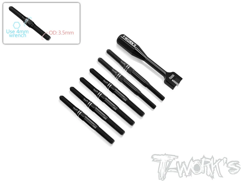 TBB-RC10B84    64 Titanium Black Coating Turnbuckle Set( For Team Associated RC10 B84/ B84D )