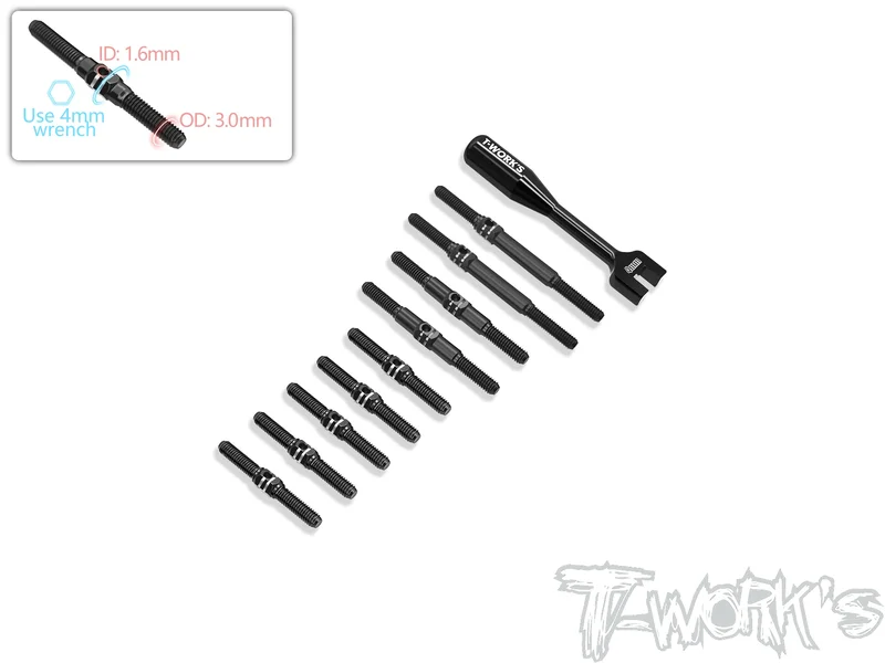 TBB-TC8  64 Titanium Black Coating Turnbuckle Set( For Team Associated TC8 )