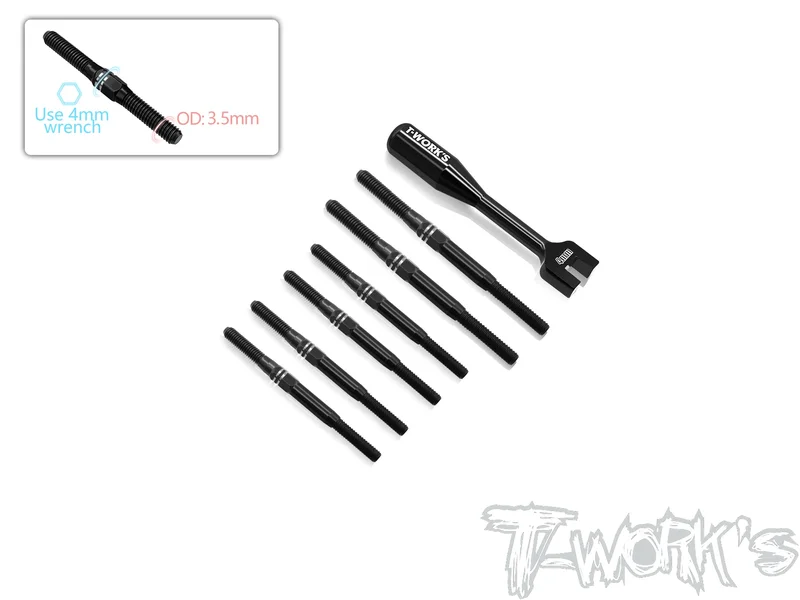 TBB-TLR22X   64 Titanium Black Coating Turnbuckle Set( For TLR 22X AC/DC )