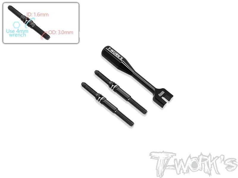 TBB-X12'2564 Titanium Black Coating Turnbuckle Set ( For Xray X12'22 / X12'23 / X12'25/X12'26)