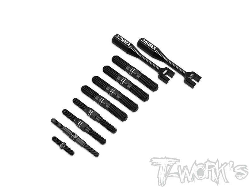TBB-X3GTS'2664 Titanium Black Coating Turnbuckle Set ( For Hong Nor X3 GTS'26 )