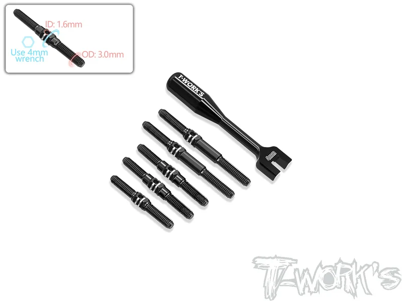 TBB-X4'24 64 Titanium Black Coating Turnbuckle Set ( For Xray X4 2023/ X4 2024/X4F'25 )