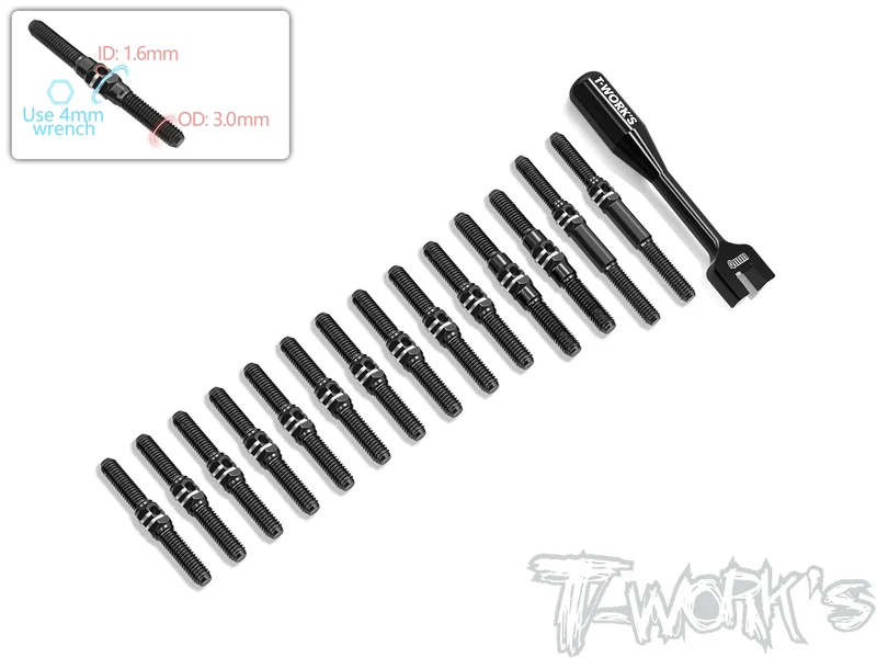 TBB-X4F'2664 Titanium Black Coating Turnbuckle Set ( For Xray X4F'26 )