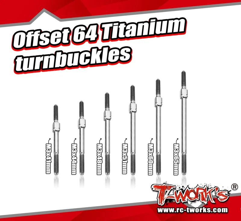 TBOS-3 Offset 64 Titanium Turnbuckles