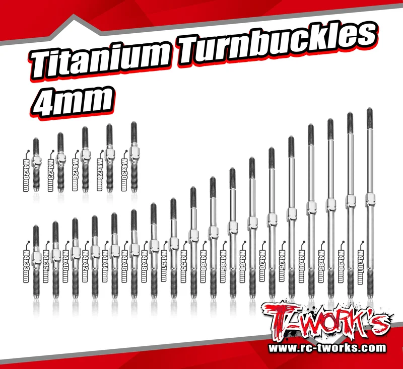 TBS-4 Titanium Turnbuckles 4mm (6AL/4V grade titanium)