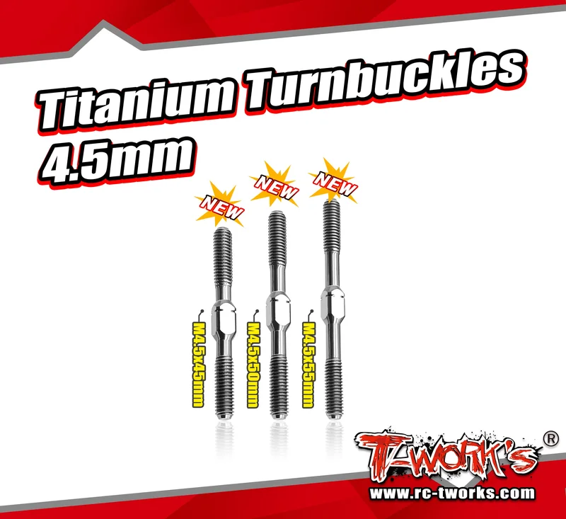 TBS-45 Titanium Turnbuckles 4.5mm (6AL/4V grade titanium)