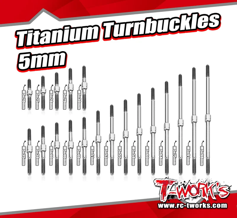 TBS-5 Titanium Turnbuckles 5mm (6AL/4V grade titanium)