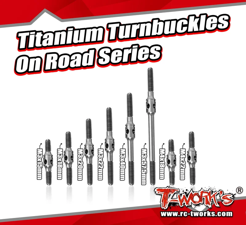 TBSO-3 Titanium Turnbuckles On Road 3mm Series (6AL/4V grade titanium)