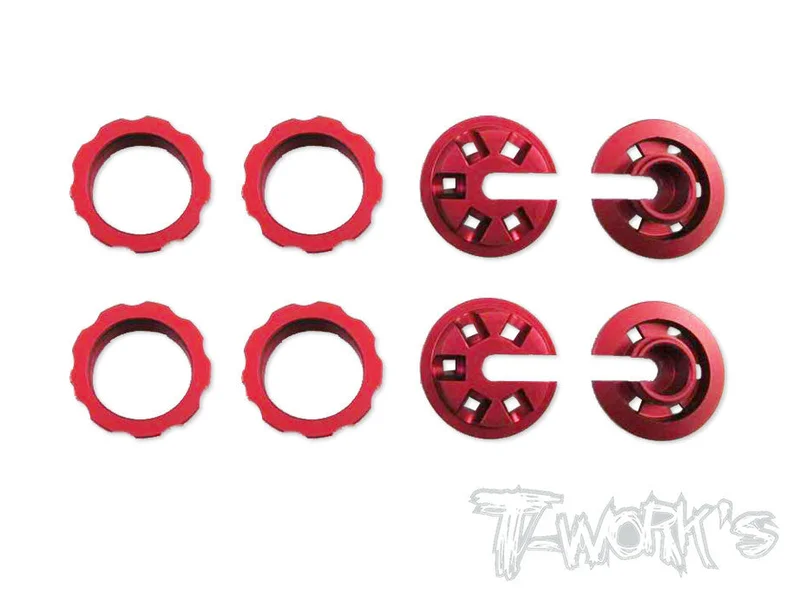 TE-097 Aluminium Damper Retainer with Adjustable Nut For 15mm Spring only ( VBC WildFire D06 )