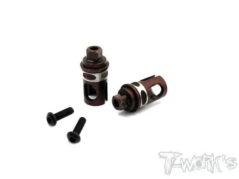 TE-126-Y T-Work's Spring Steel Front Spool Cups ( For Yokomo BD7'15 )