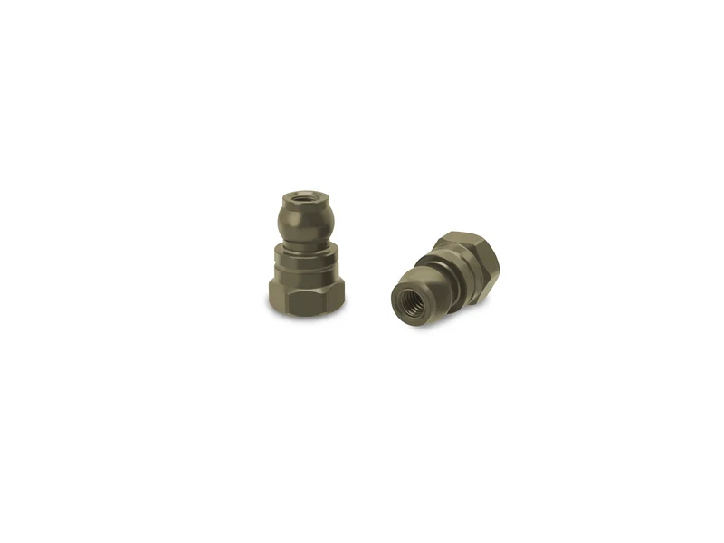 TE-128-D 7075-T6 Hard Coated Alum. Shock Bushings 9mm( Team Associated RC10 B7.1 ) 2pcs.
