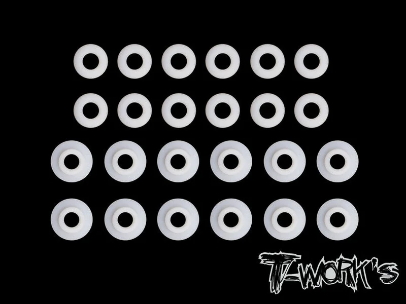 TE-145-Mi6 Teflon Shock Shaft Guides ( For Schumacher Mi6 ) Each 12pcs.