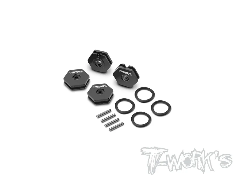 TE-14B-A Alum. 12mm O-Ring Fixed Wheel Adapter ( For Team Associated Reflex 14B ) 4pcs.