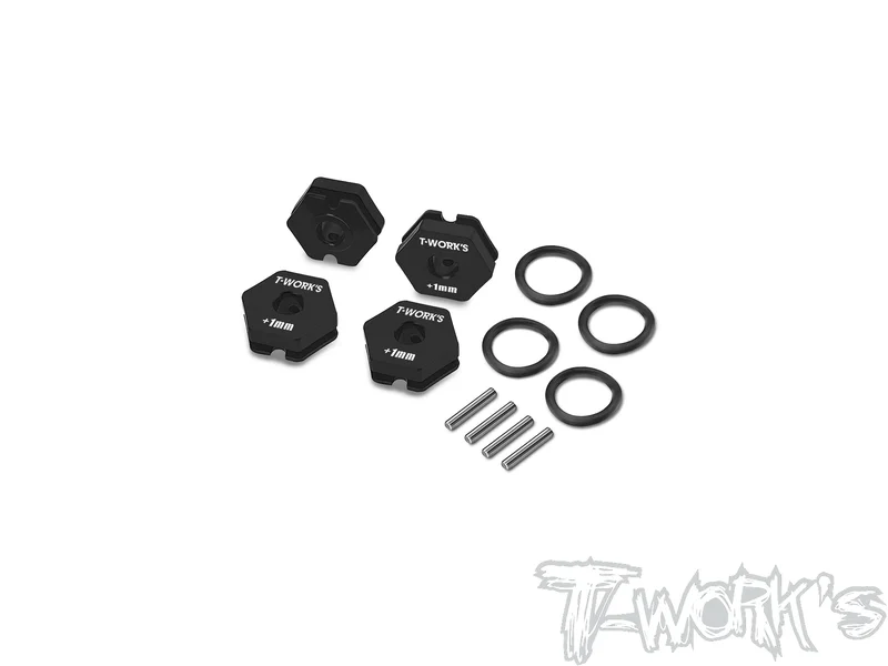 TE-14B-B Alum. 12mm O-Ring Fixed Wheel Adapter +1mm ( For Team Associated Reflex 14B ) 4pcs.