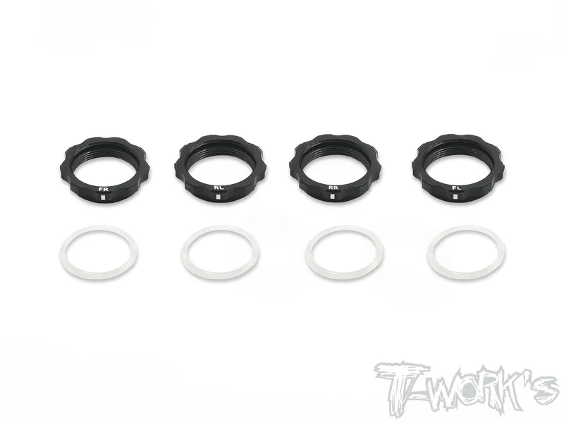 TE-161 7075-T6 Alum. Shock Adjustable Nut With Mark For Yokomo BD7'16/ BD8 ) 4pcs.