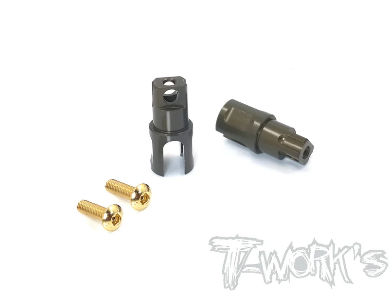 TE-163-BD9 7075-T6 Hard Coated Alum. Front Spool Cups( For Yokomo BD9)