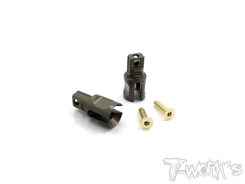 TE-163-M 7075-T6 Hard Coated Alum. Front Spool Cups( For Mugen MTC1 )