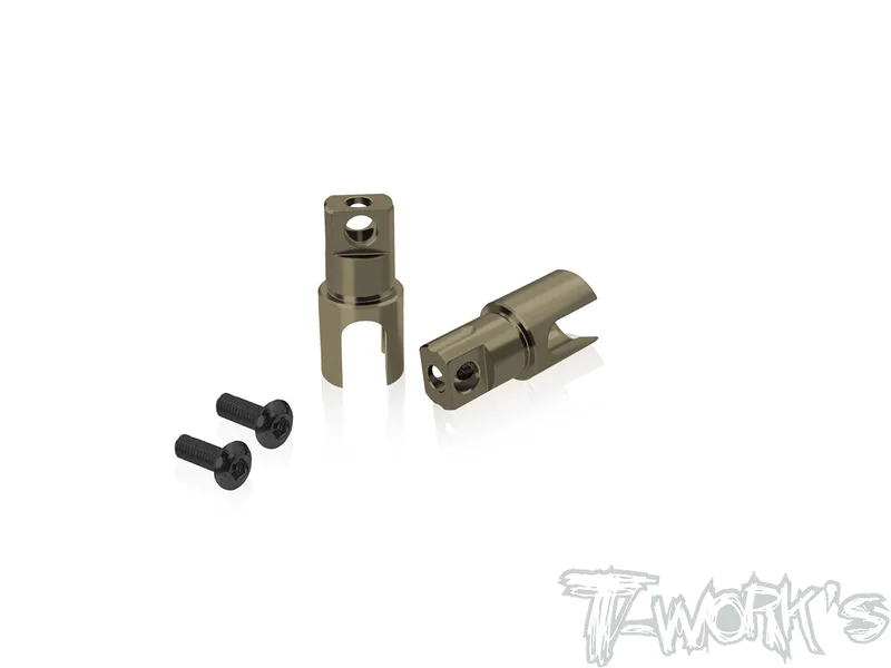 TE-163-MS1.0 7075-T6 Hard Coated Alum. Solid BB Driveshaft Adapters ( For Yokomo MS 1.0 & AXON TC10/3 )