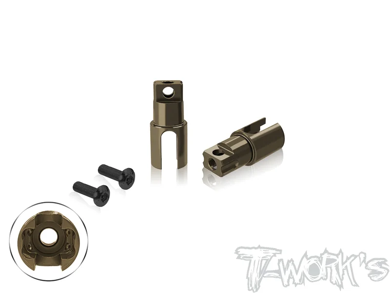 TE-163-X4'23 7075-T6 Hard Coated Alum. Front Spool Cups( For Xray X4'23 )For BB Drive Shaft