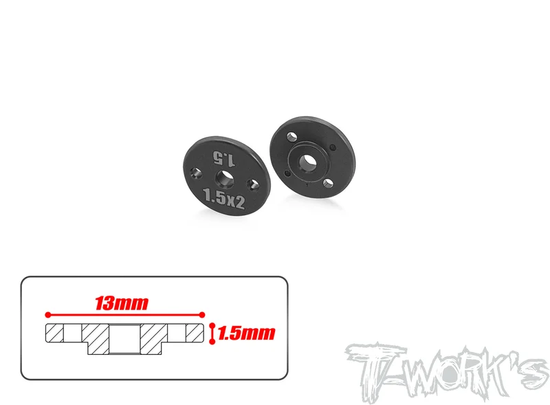 TE-242-A Machined 13mm Shock Piston 1.5mm ( For Team Associated ) 2pcs.