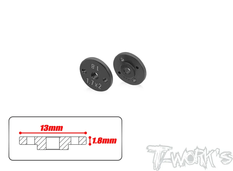 TE-242-B Machined 13mm Shock Piston 1.8mm ( For Team Associated ) 2pcs.