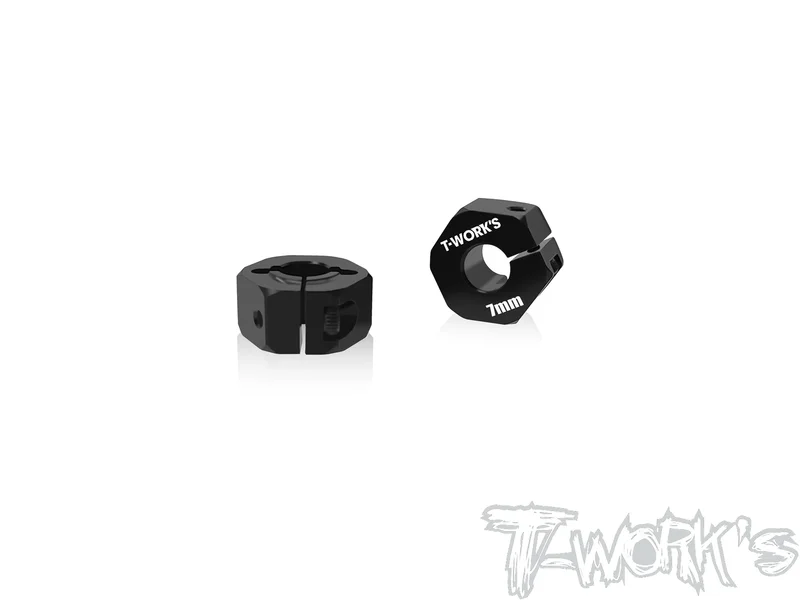 TE-244-F-7 7075-T6 Alum Clip Wheel Adapter 7mm For Team Associated RC10 B74.2/B74.1/B74/ B6.4/B6.3/B6.2/B6.1/DR10/B7/B7D/T72pcs.