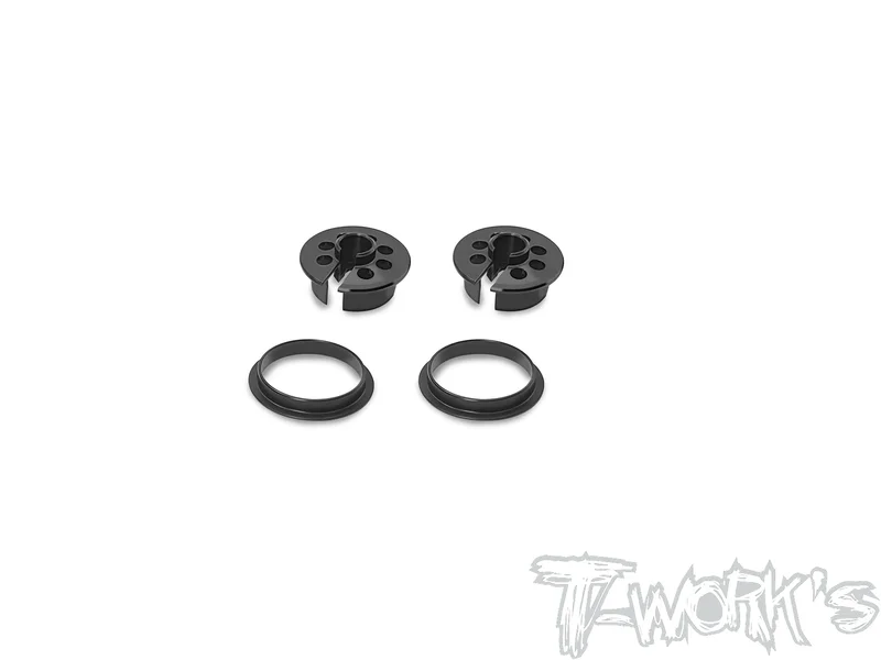TE-244-I Alum. 13mm Shock Spring Retainer 0 / 5 /9mm ( For Team Associated RC10 B7.1C/B7.1D/B7/ B74.2 /B6.4/B7D/T7 ) Black 2pcs.